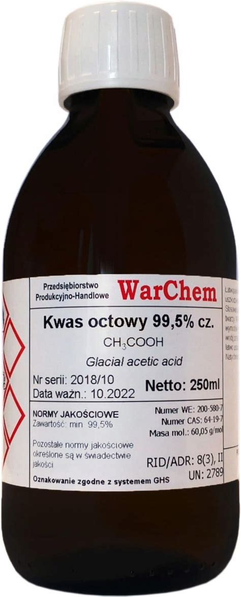 Drobne Akcesoria Medyczne Warchem Kwas Octowy Lodowaty 99 5 Czysty Op