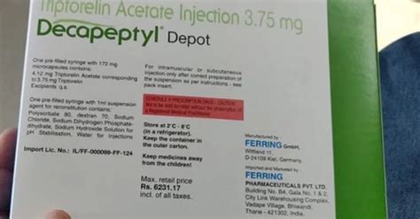 Decapeptyl Depot Injection Triptorelin Acetate Latest Price