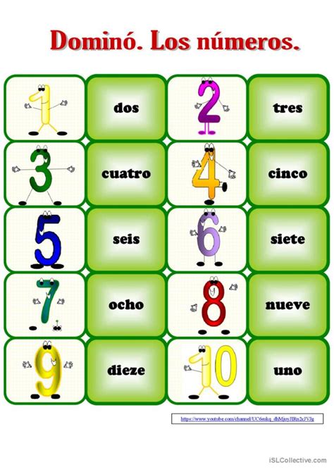 Domino De Numeros En Ingles Para Imprimir Como Disenar Tu Propio The