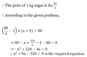 Wbbse Solutions For Class Maths Chapter Quadratic Equations In One