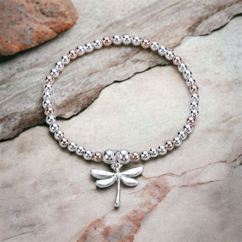 Silver And Rosegold Dragonfly Bracelet Julia Rose Ts And Accessories