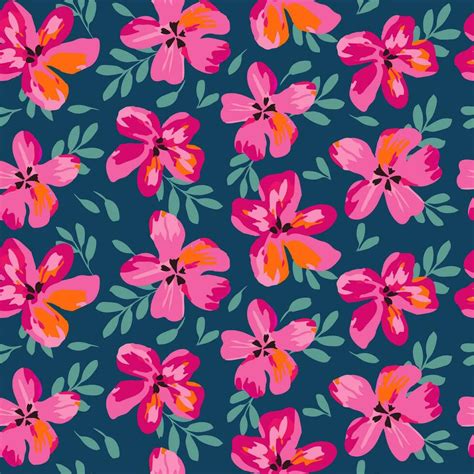 Hand Drawn Flowers Seamless Patterns With Floral For Fabric Textiles Clothing Wrapping Paper