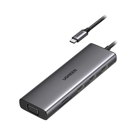 Ugreen Port Hub In Usb C To X Usb A Hdmi Vga Tf Sd Aux Lan With