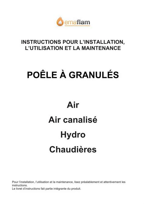 Pdf Po Le Granul S Pdf Fileinstructions Pour Linstallation L