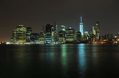 Fotos Gratis Agua Horizonte Noche Rascacielos Nueva York