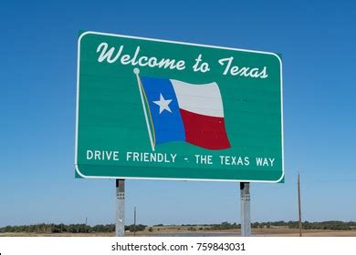 Welcome Texas Sign State Border Stock Photo 218480653 | Shutterstock