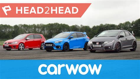 Ford Focus Rs Vs Honda Civic Type R Vs Vw Golf R Drag Race And Review