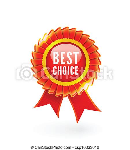 Best Choice Red Label With Ribbons Vector Illustration Canstock