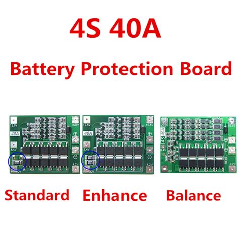 4S 40A Li ion Lithium Battery Protection Board 18650 Charger PCB BMS ...