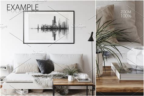 Frames Walls Scandinavian Bundle 4 Frames On Wall Wall Mockup