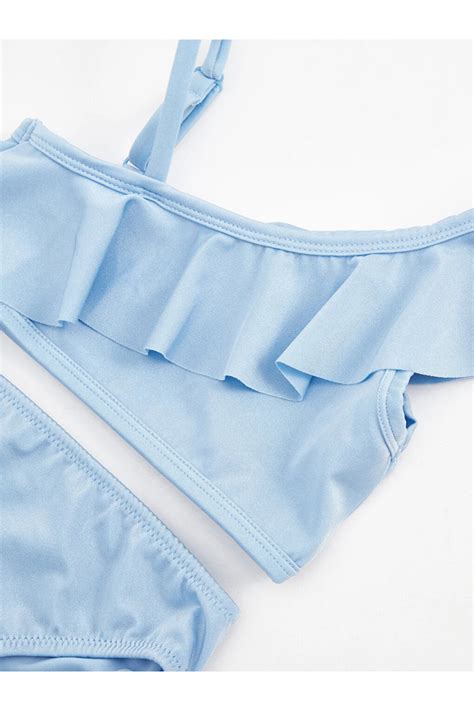 LC Waikiki LCW ECO Fırfır Detaylı Kız Çocuk Bikini Fiyatı Yorumları Trendyol
