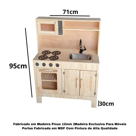 Cozinha Infantil Completa Forno Microondas Utensilios Panela