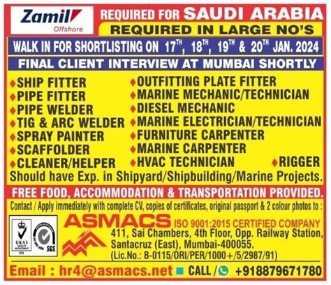 Zamil Offshore Saudi Arabia Vacancies Client Interview