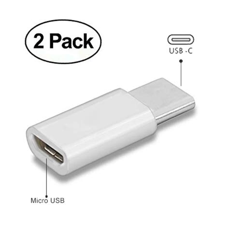 2pcs USB C to Micro USB Adapter Type C Male to USB micro B Female ...