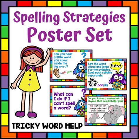 Spelling Rules And Strategies Posters Tricky Words Spelling Help