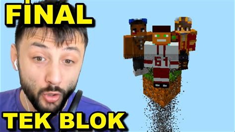 Ekiple Tek Blok Mİnecraft Skyblock Fİnal 8bölüm Youtube