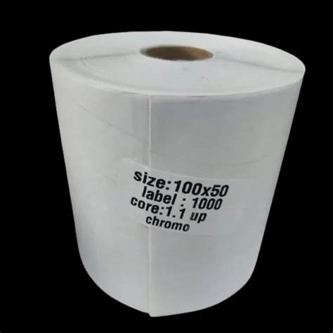 Plain White 100x50mm Barcode Label GSM 100 Gsm Size 50X100mm At Rs