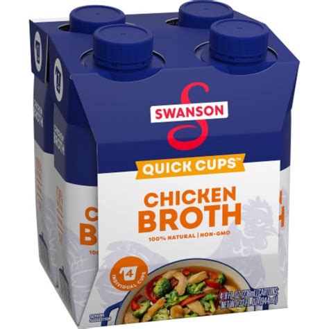 Swanson Chicken Broth Quick Cups Pack Of 16 16 Packs Kroger