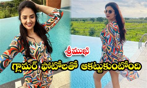 Actress Sreemukhi Hot Photos In Swimming Pool