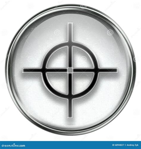 Target Icon Grey Stock Illustration Illustration Of Button 6894827