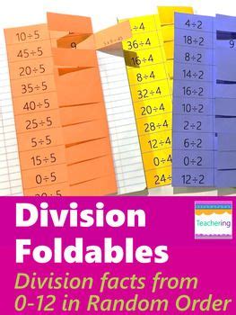 Division Flashcards Division Foldables By Teachering