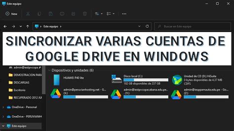 Sincronizar M Ltiples Cuentas De Google Drive En Windows Tutorial