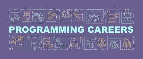 Programming Career Word Concepts Purple Banner Abstract Career Concept