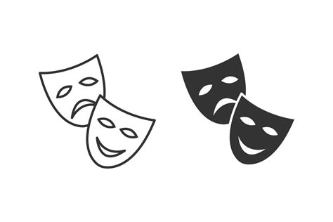 Comedy and tragedy theater masks vector illustration. 21916482 Vector ...