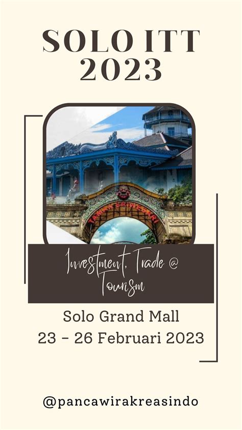 Solo Itt Expo Solo Investment Trade Tourism Jadwal