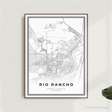 Rio Rancho Map Print Rio Rancho Street Map Poster New | Etsy