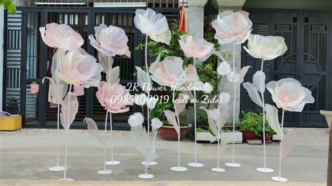 Decor Studio C Y Hoa V I Voan Kh Ng L R Flower Handmade