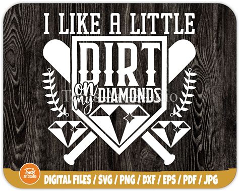 Baseball Diamond SVG Baseball Mom Svg Dirt And Diamonds Etsy Denmark