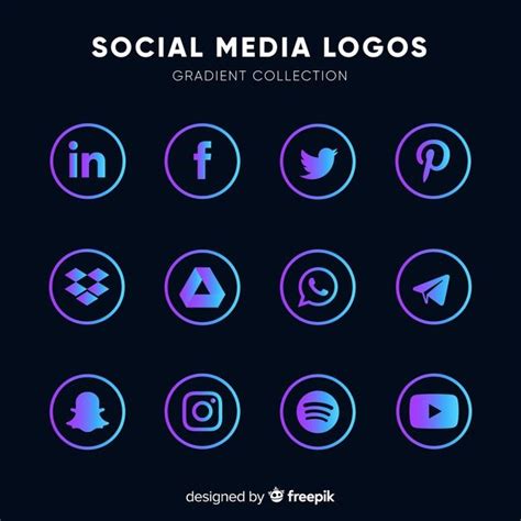 Logos De Redes Sociales En Colores Degra Free Vector Freepik