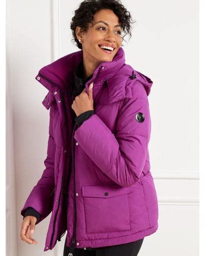 Purple Talbots Coats For Women Lyst