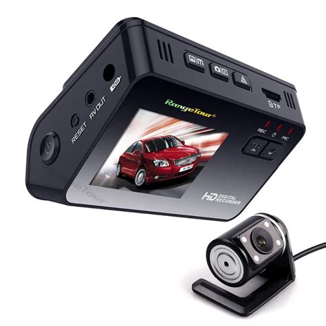 Car Dvr Dash Cam Dashboard Dual Camera Recorder With Hd P P Vga