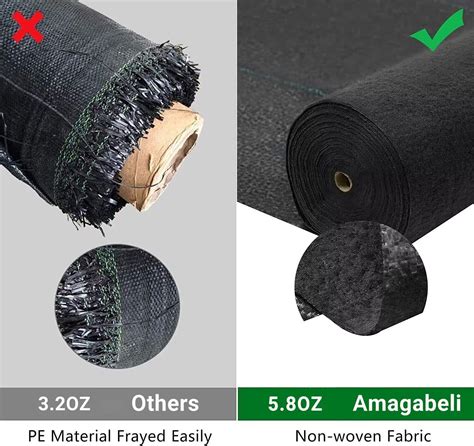 Amagabeli 5 8oz Heavy Duty Polypropylene Landscape Fabric 3ft X 100ft Weed Barrier