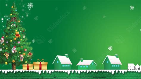 Fondo Bolas De Árbol Minimalistas De Navidad Románticas De Nieve Verde para Power Point y ...