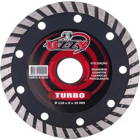 Disco De Corte Turbo Corte Seco Uzzy 110x8x20mm Diamantado