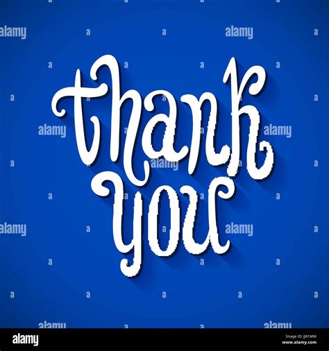 Thank You Hand Lettering Handmade Vector Calligraphy Art Stock Vector