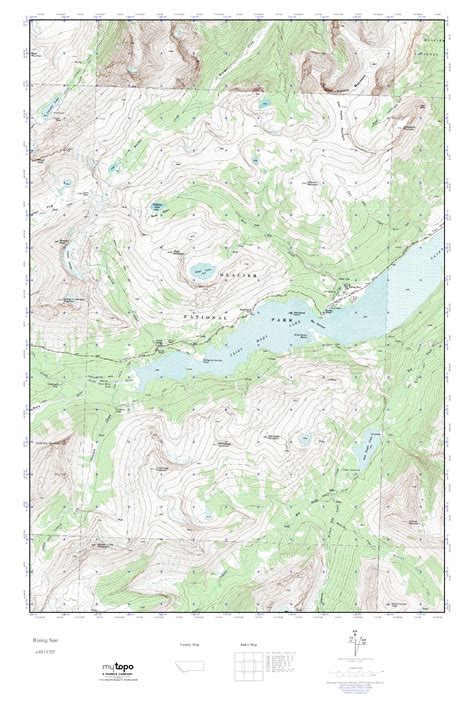 MyTopo Rising Sun Montana USGS Quad Topo Map