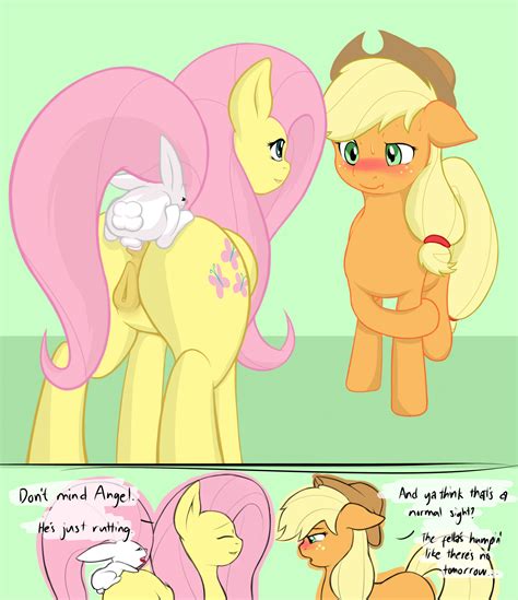 Rule 34 2014 Anal Anal Sex Angel Mlp Applejack Mlp Ass Blonde Hair Blush Closed Eyes