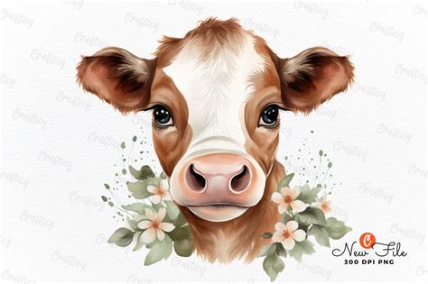 Funny Baby Cow Sublimation Clipart Graphic By Graftify Creative Fabrica