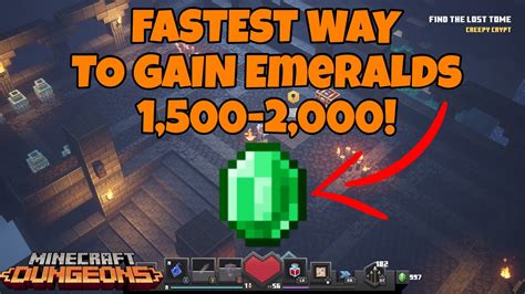 Minecraft Dungeons FASTEST WAY TO GAIN EMERALDS 1 500 2 000