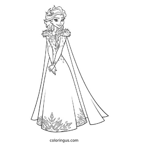 Frozen Queen Elsa Coloring Page Coloringus The Best Porn Website