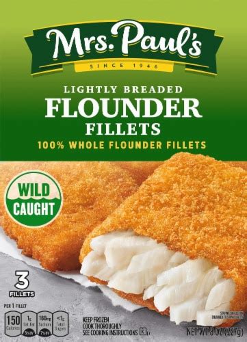 Mrs Paul S Lightly Breaded Flounder Fillets 3 Ct 8 Oz Ralphs