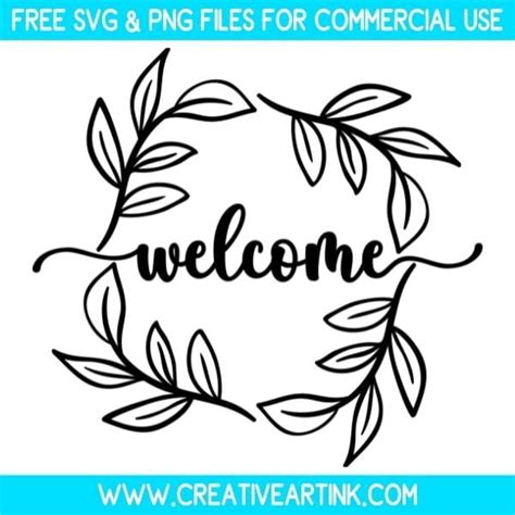 Welcome #2 SVG – Free SVG Files | Creativeartink.com