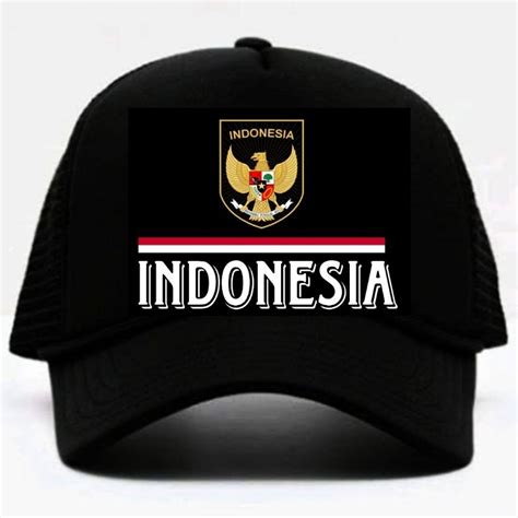 Jual Topi Jaring Trucker Timnas Indonesia Garuda Topi Jaring Sablon DTF