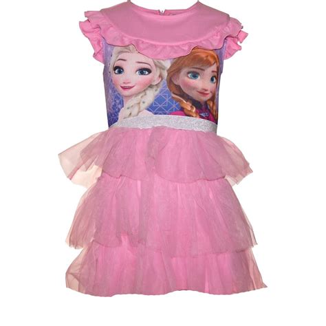 Rochie Maneca Scurta Roz Anna Si Elsa 8 Ani Emagro