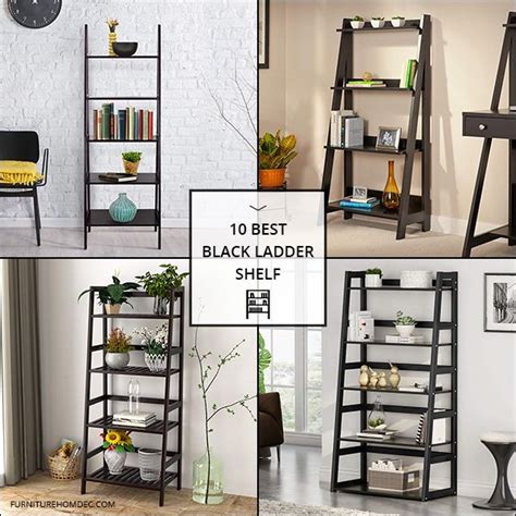 Black Ladder Shelf In 2020 Ladder Shelf Shelves Black Ladder Shelf