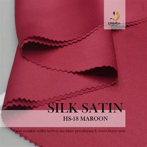 Heavy Silk Satin Dull Satin Matte Satin Kain Pasang Plain Premium